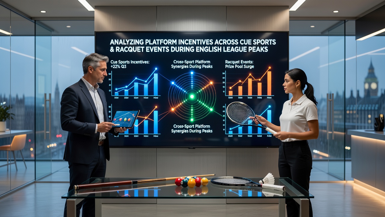 Betting platform dashboard displaying current incentives for snooker and tennis events during league peaks