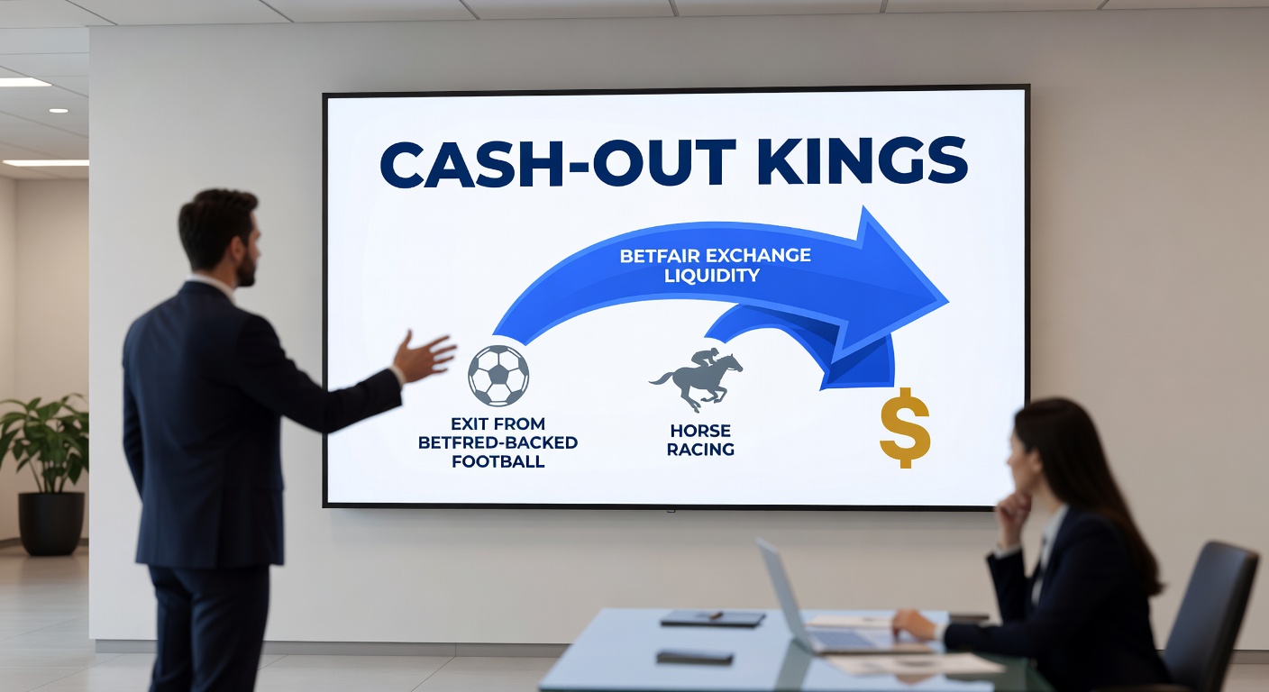 Horse racing track at twilight with overlaid Betfair charts showing real-time liquidity for a Betfred-backed favorite during a tense stretch run
