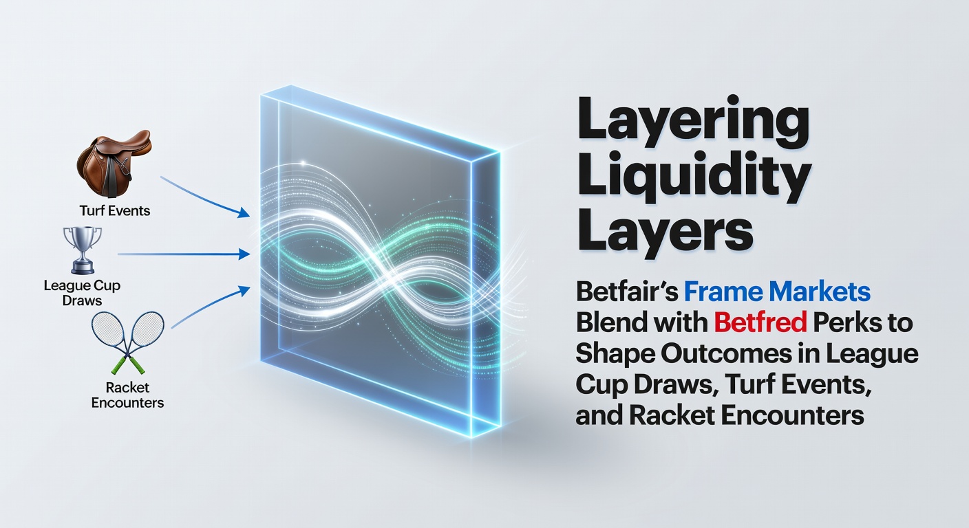 Betting market visualization showing liquidity layers across football, horse racing, and tennis events