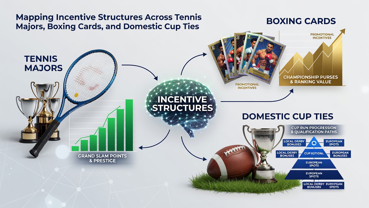 Boxing ring and soccer cup match scenes illustrating incentive layers in combat and team sports