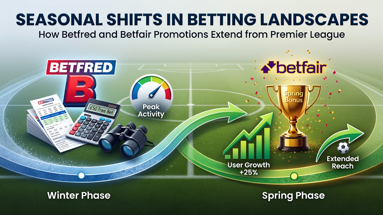 Snooker table and boxing ring with betting interface overlays showing seasonal promotion changes