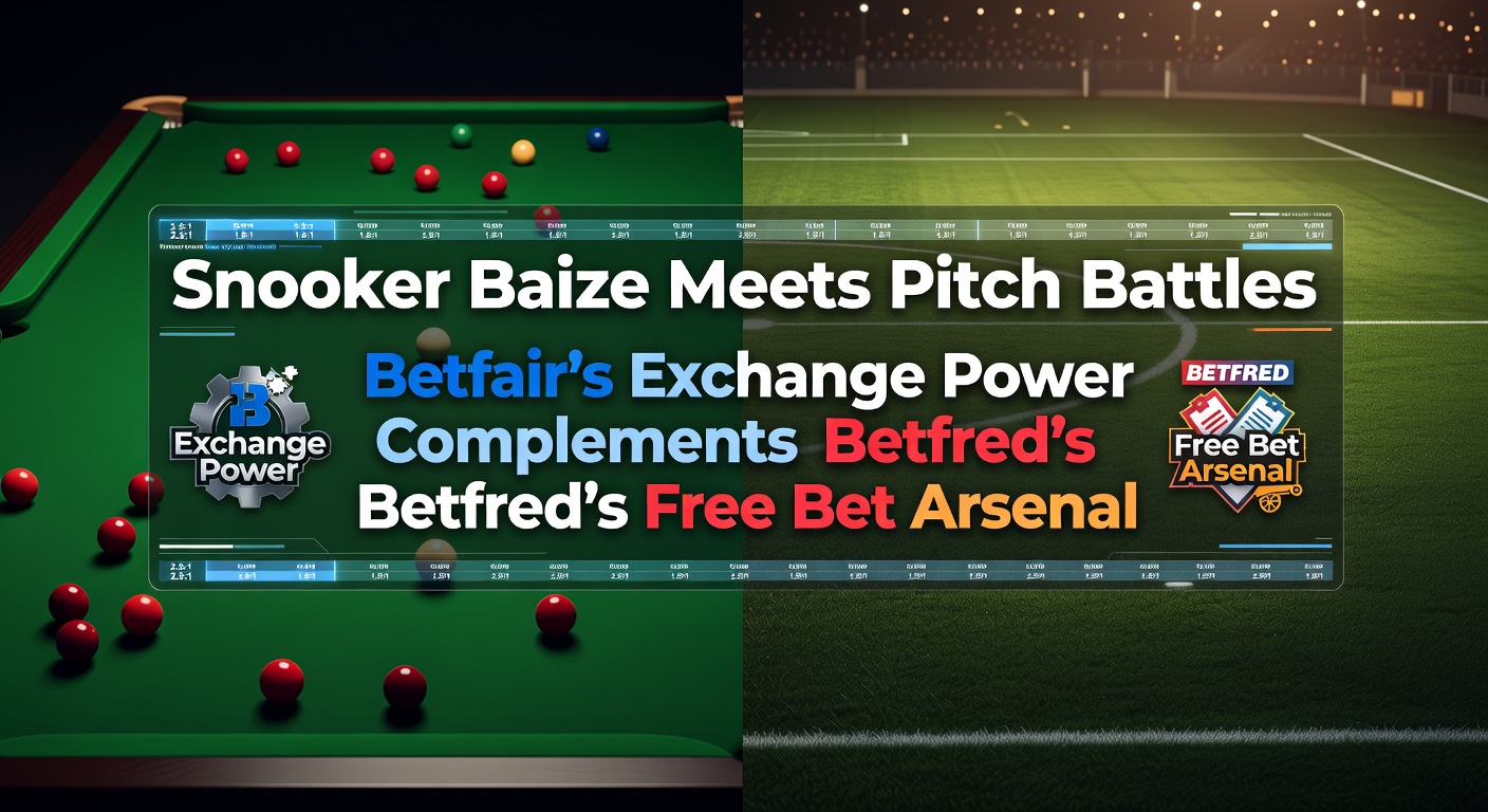 Vibrant snooker table action transitions to intense Premier League football match, highlighting betting interfaces from Betfair and Betfred