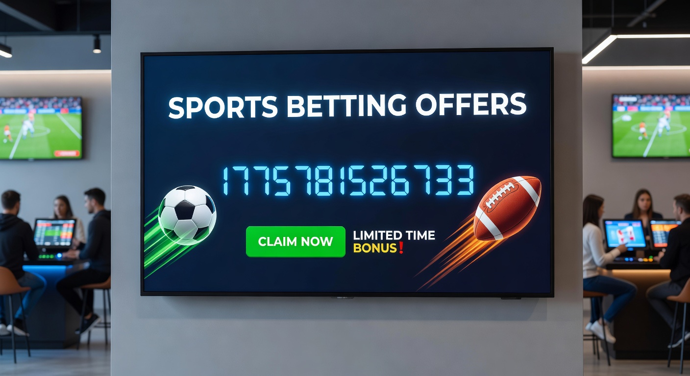 Digital display showing various sports betting promotions on a mobile app interface, highlighting free bet icons and odds boosts during a live basketball game